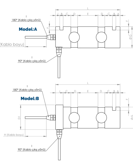 Özel üretim pin tipi yük hücreleri Özel üretim pin tipi yük hücreleri